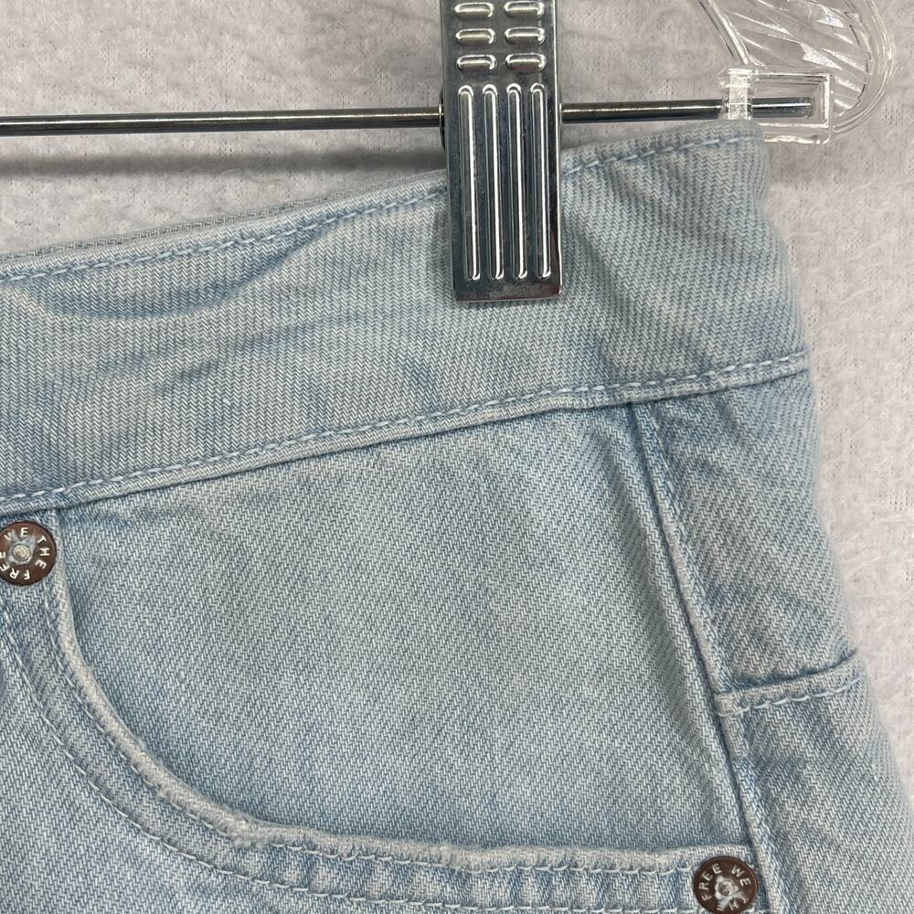 WE THE FREE PEOPLE Shorts 25 Beginners Luck Slouch Cut Off Cuffed Blue - Picture 6 of 15